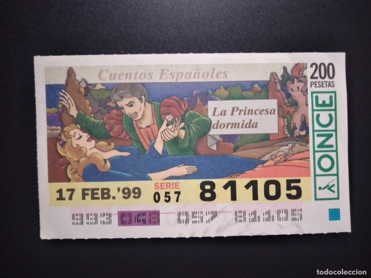 Cupones ONCE: CUP&Oacute;N ONCE CUENTOS ESPA&Ntilde;OLES LA PRINCESA DORMIDA 17 FEBRERO 99 1999 81105