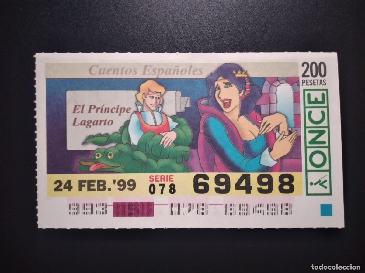 Cupones ONCE: CUP&Oacute;N ONCE CUENTOS ESPA&Ntilde;OLES EL PR&Iacute;NCIPE LAGARTO 24 FEBRERO 99 1999 69498