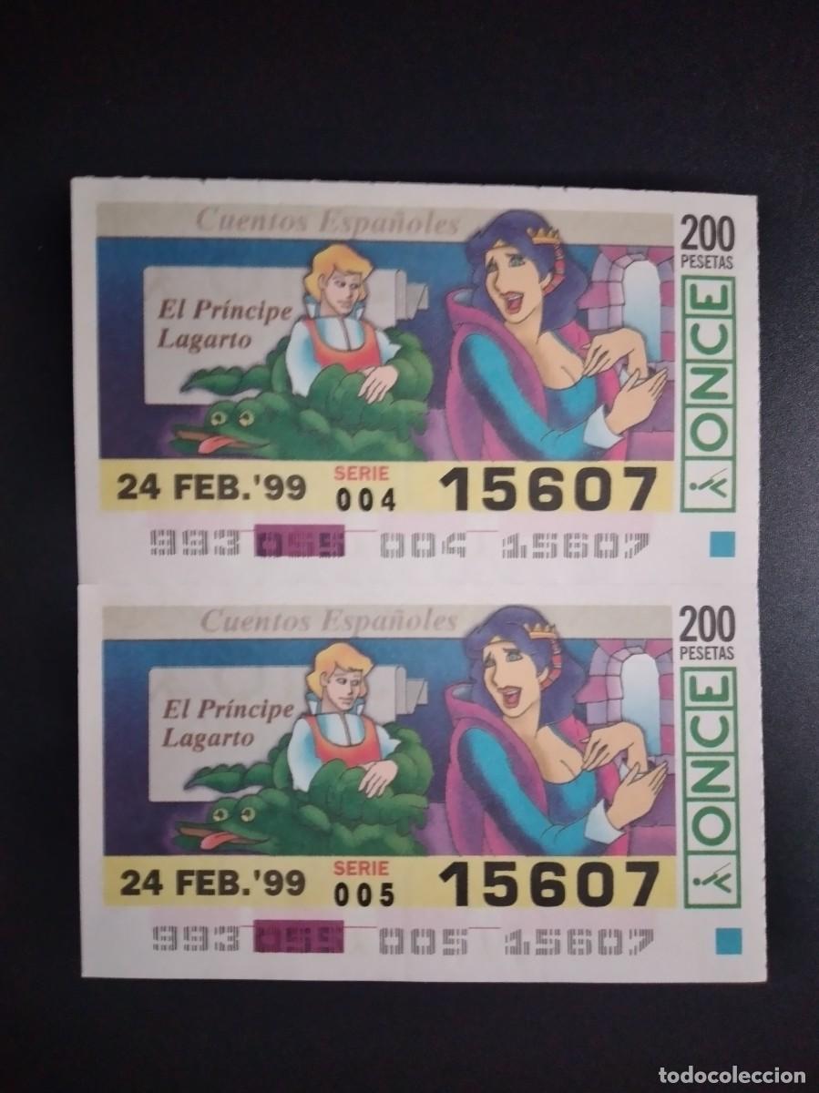 Cupones ONCE: 2 CUP&Oacute;N ONCE CUENTOS ESPA&Ntilde;OLES EL PR&Iacute;NCIPE LAGARTO 24 FEBRERO 99 1999 15607