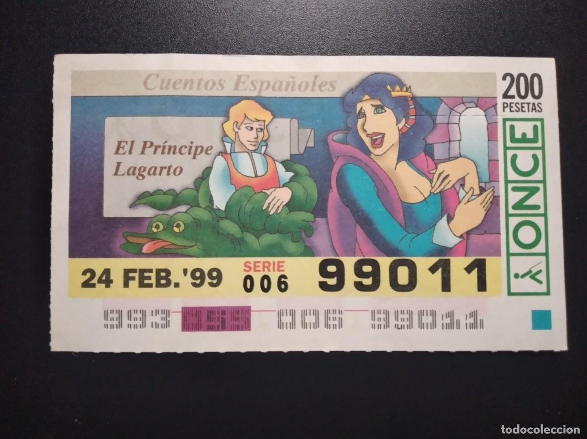Cupones ONCE: CUP&Oacute;N ONCE CUENTOS ESPA&Ntilde;OLES EL PR&Iacute;NCIPE LAGARTO 24 FEBRERO 99 1999 99011