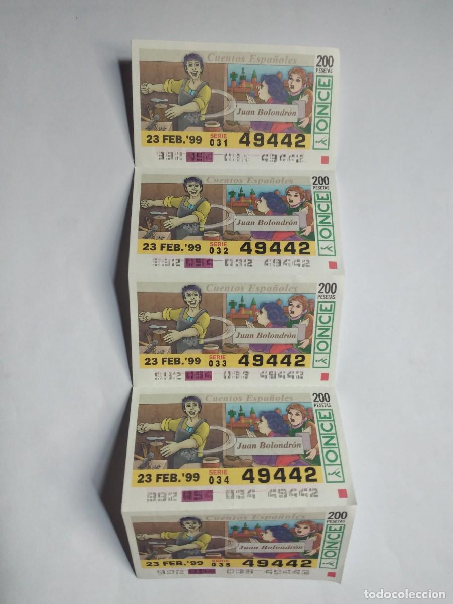 Cupones ONCE: 5 CUP&Oacute;N ONCE CUENTOS ESPA&Ntilde;OLES JUAN BOLONDR&Oacute;N 23 FEBRERO 99 1999 49442