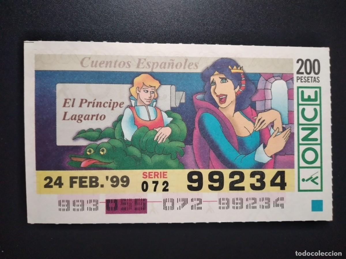 Cupones ONCE: CUP&Oacute;N ONCE CUENTOS ESPA&Ntilde;OLES EL PR&Iacute;NCIPE LAGARTO 24 FEBRERO 99 1999 99234