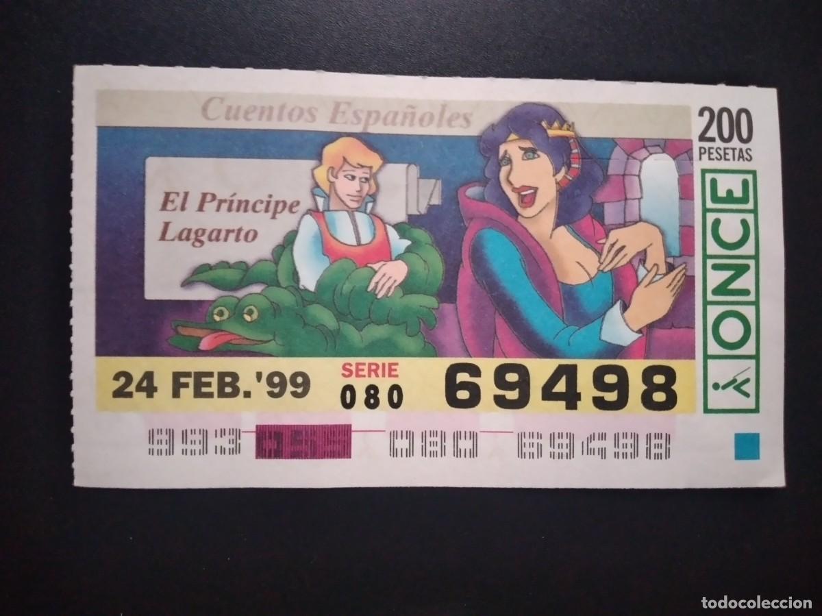 Cupones ONCE: CUP&Oacute;N ONCE CUENTOS ESPA&Ntilde;OLES EL PR&Iacute;NCIPE LAGARTO 24 FEBRERO 99 1999 69498