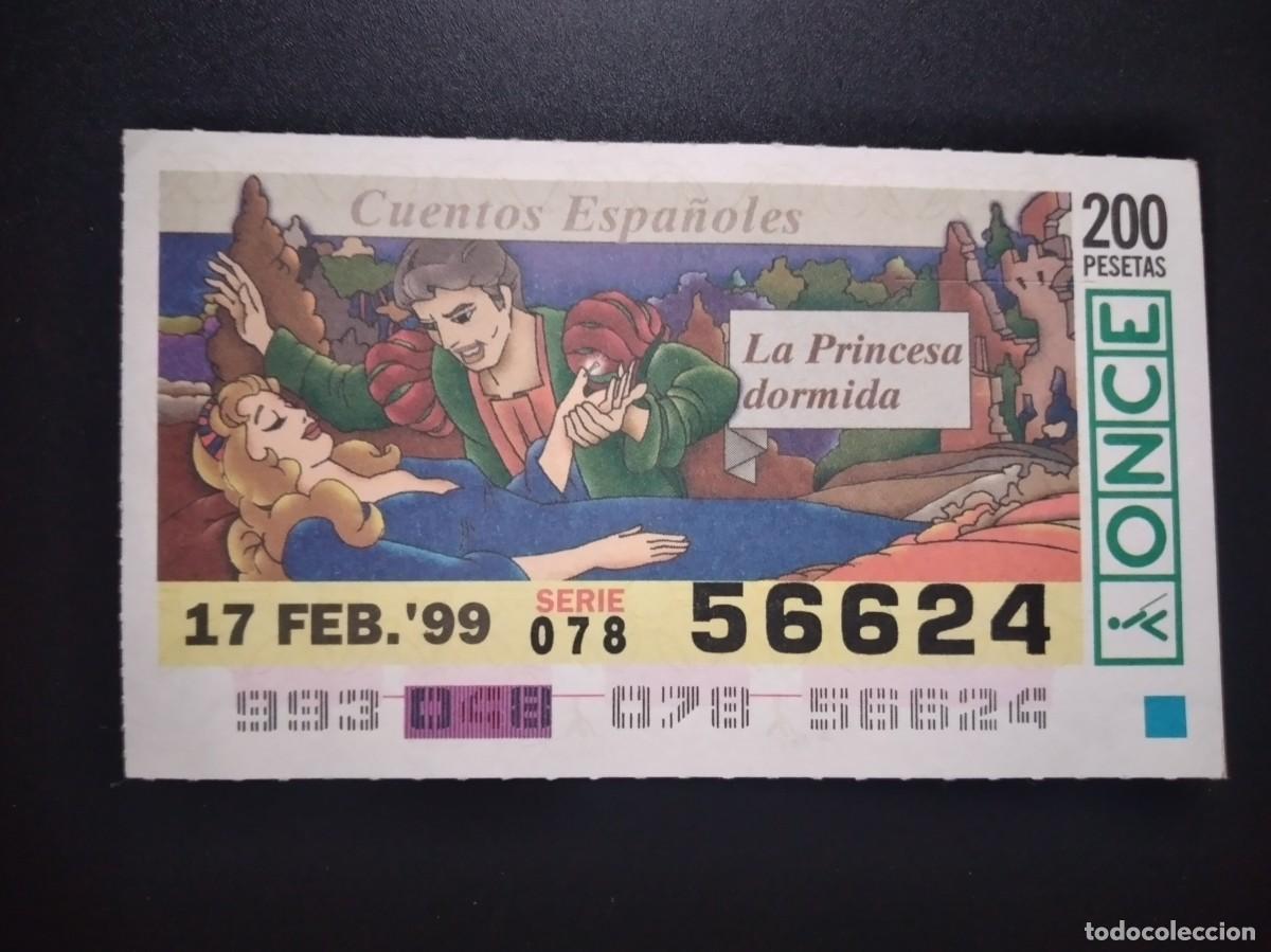 Cupones ONCE: CUP&Oacute;N ONCE CUENTOS ESPA&Ntilde;OLES LA PRINCESA DORMIDA 17 FEBRERO 99 1999 56624
