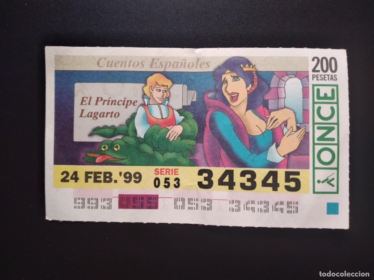 Cupones ONCE: CUP&Oacute;N ONCE CUENTOS ESPA&Ntilde;OLES EL PR&Iacute;NCIPE LAGARTO 24 FEBRERO 99 1999 34345