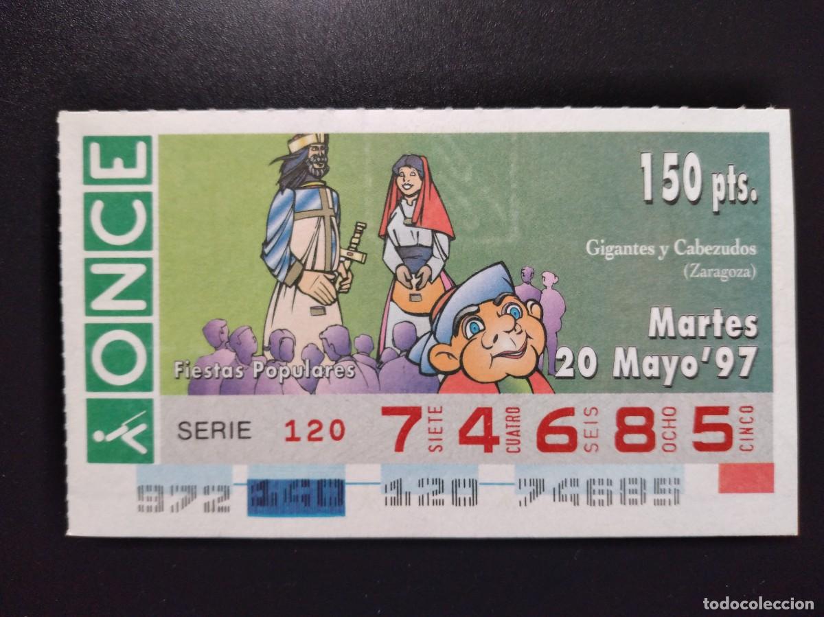 Cupones ONCE: CUP&Oacute;N ONCE FIESTAS POPULARES GIGANTES Y CABEZUDOS ZARAGOZA 20 MAYO 97 1997 74685