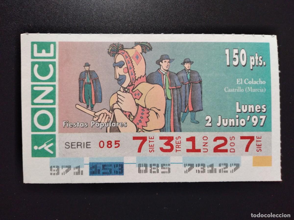 Cupones ONCE: CUP&Oacute;N ONCE FIESTAS POPULARES EL COLACHO CASTRILLO MURCIA 2 JUNIO 97 1997 73127
