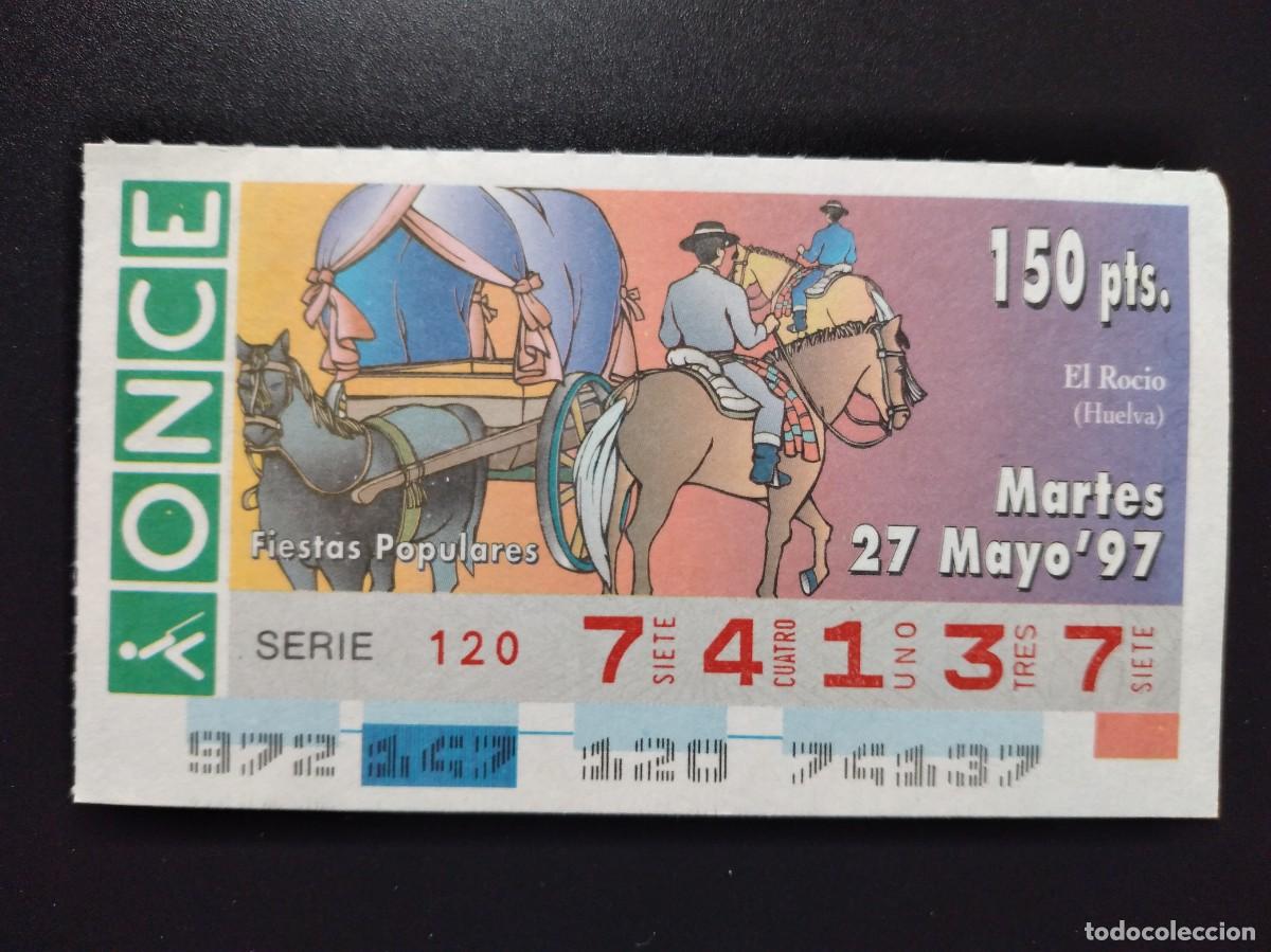 Cupones ONCE: CUP&Oacute;N ONCE FIESTAS POPULARES EL ROC&Iacute;O HUELVA 27 MAYO 97 1997 74137