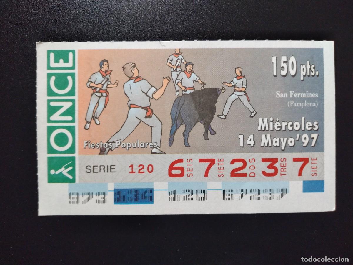 Cupones ONCE: CUP&Oacute;N ONCE FIESTAS POPULARES SAN FERMINES PAMPLONA14 MAYO 97 1997 67237