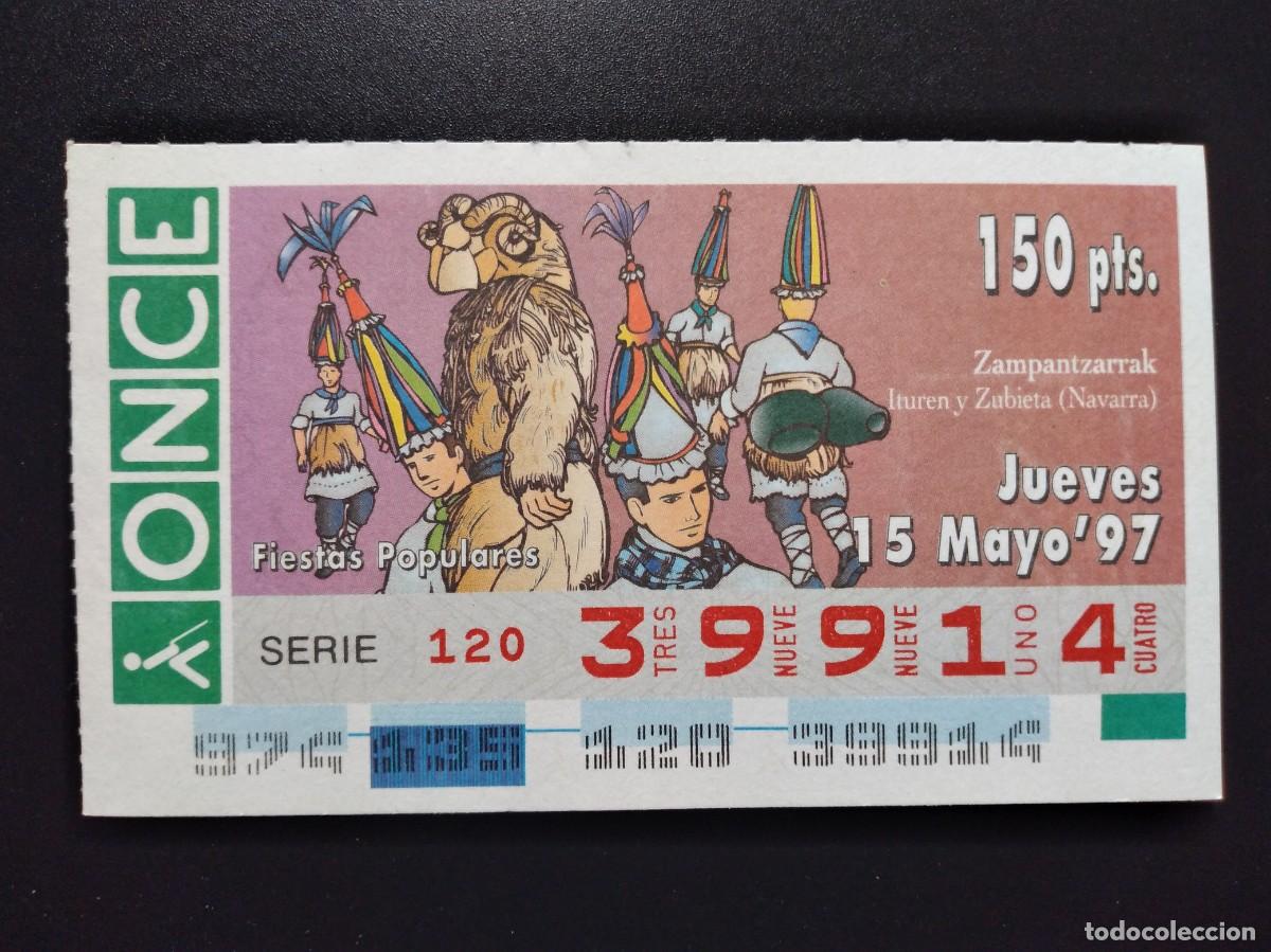 Cupones ONCE: CUP&Oacute;N ONCE FIESTAS POPULARES ZAMPANTZARRAK ITUREN Y ZUBIETA NAVARRA 15 MAYO 97 1997 39914