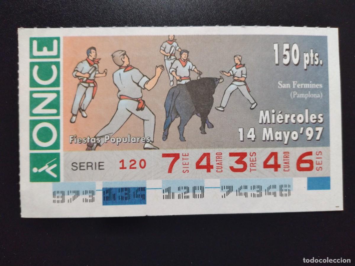 Cupones ONCE: CUP&Oacute;N ONCE FIESTAS POPULARES SAN FERMINES PAMPLONA14 MAYO 97 1997 74346
