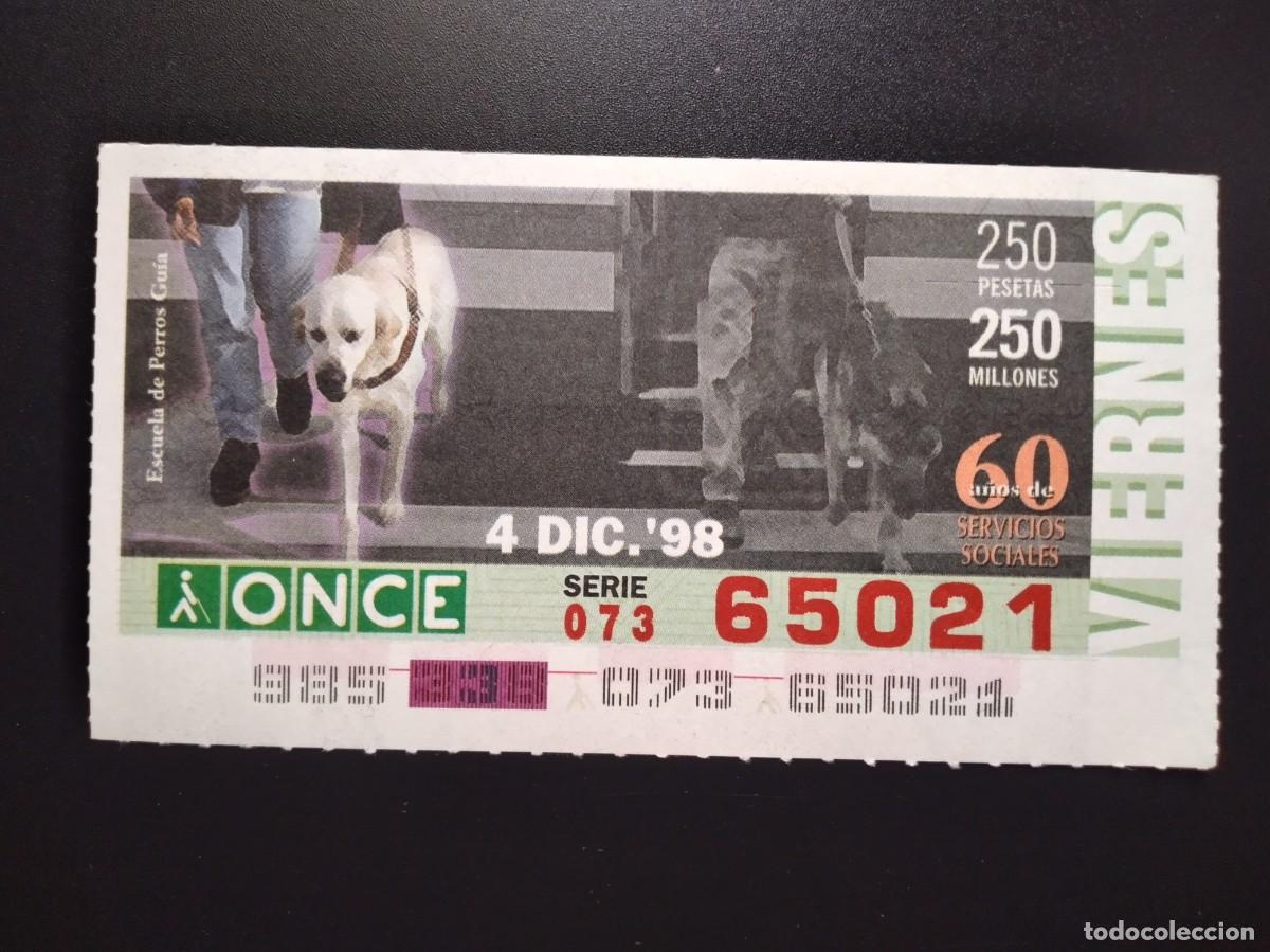Cupones ONCE: CUP&Oacute;N ONCE 60 A&Ntilde;OS DE SERVICIOS SOCIALES 4 DICIEMBRE 98 1998 65021