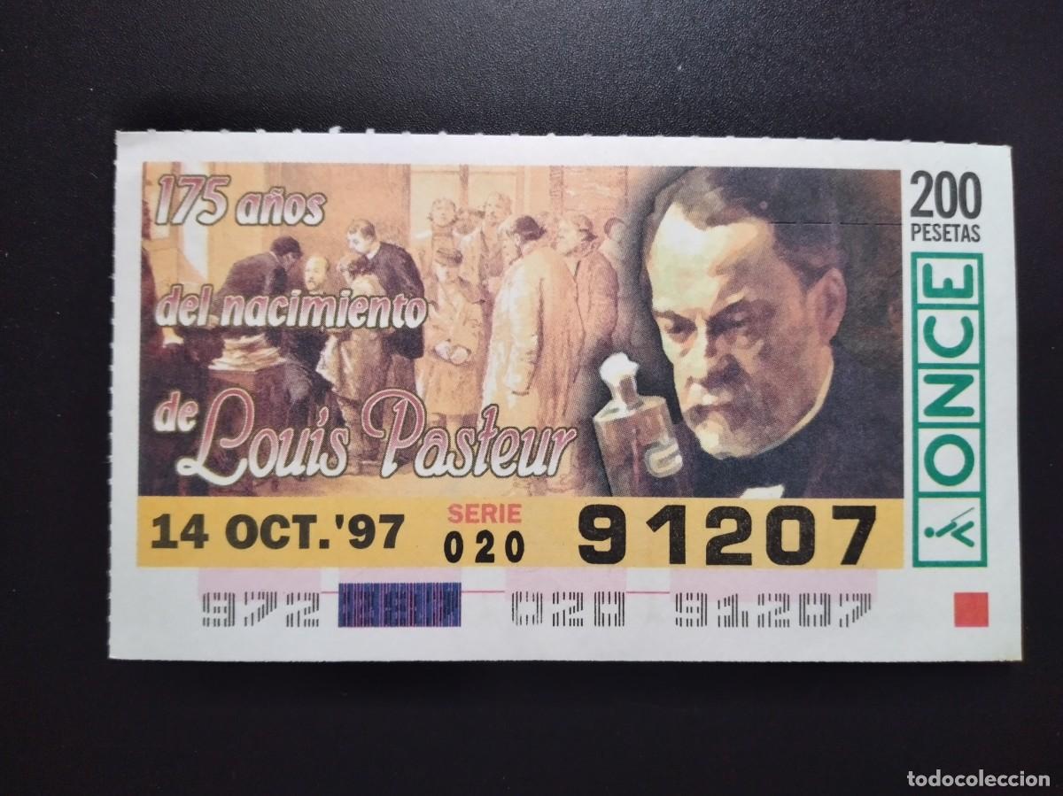 Cupones ONCE: CUP&Oacute;N ONCE LOUIS PASTEUR 175 A&Ntilde;OS NACIMIENTO 14 OCTUBRE 97 1997 91207