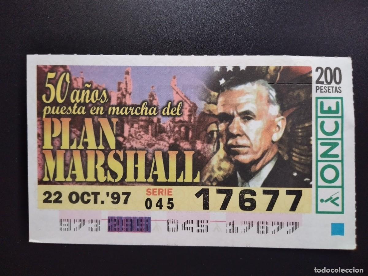 Cupones ONCE: CUP&Oacute;N ONCE 50 A&Ntilde;OS PUESTA EN MARCHA DEL PLAN MARSHALL 22 OCTUBRE 97 1997 17677