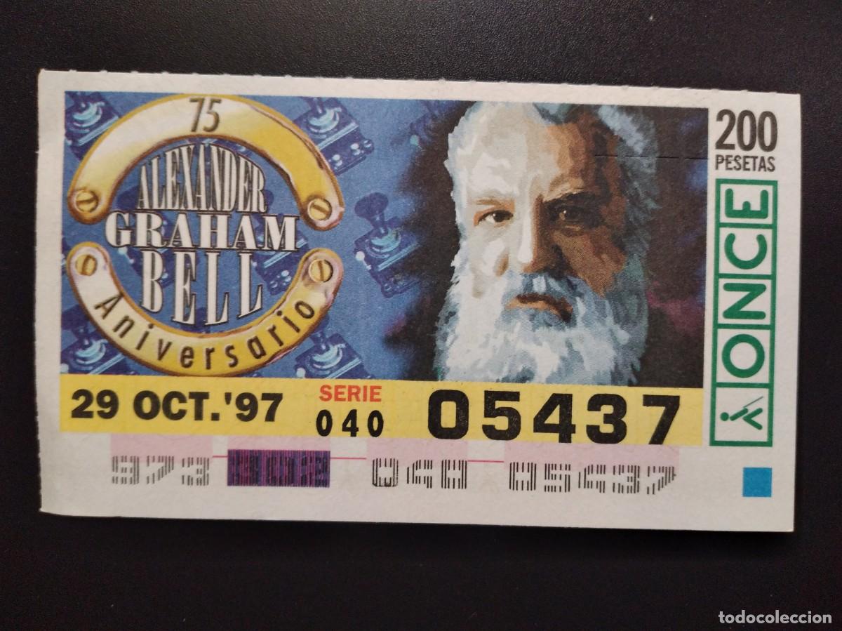 Cupones ONCE: CUP&Oacute;N ONCE ALEXANDER GRAHAM BELL 75 ANIVERSARIO 29 OCTUBRE 97 1997 05437