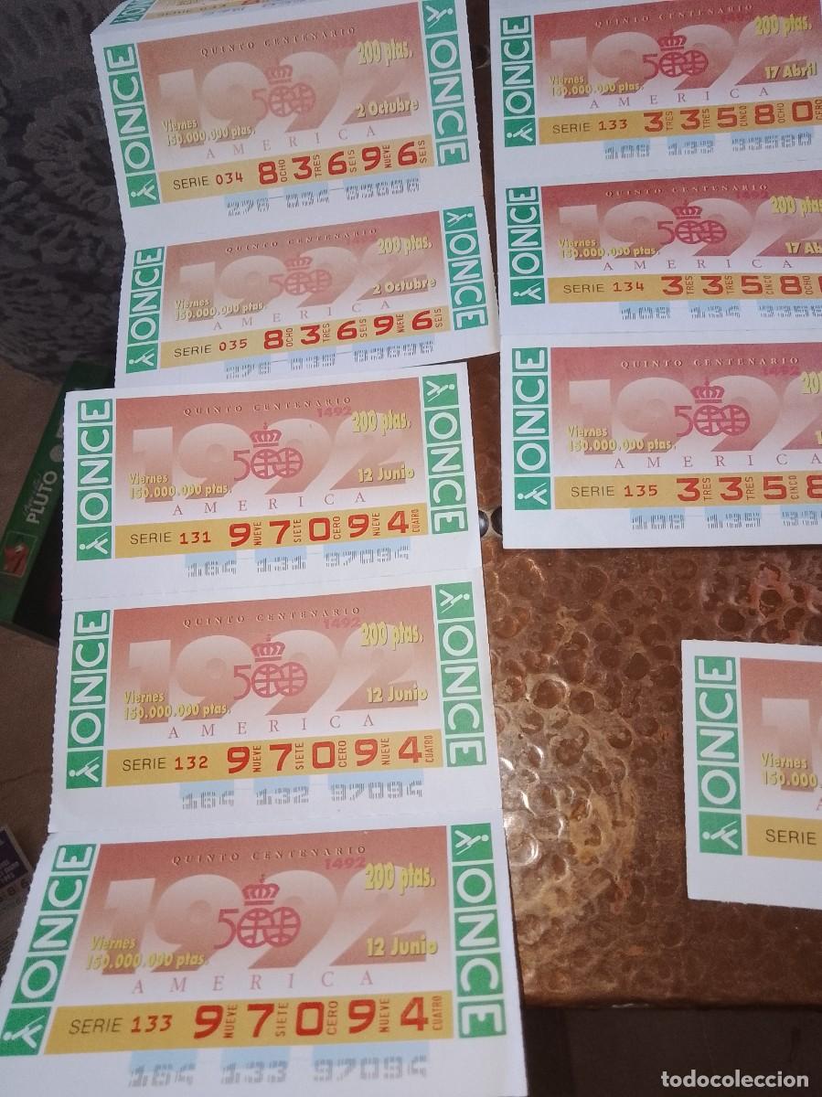 Cupones ONCE: Lote 25 cupones once 1992 quinto centenario - Foto 3
