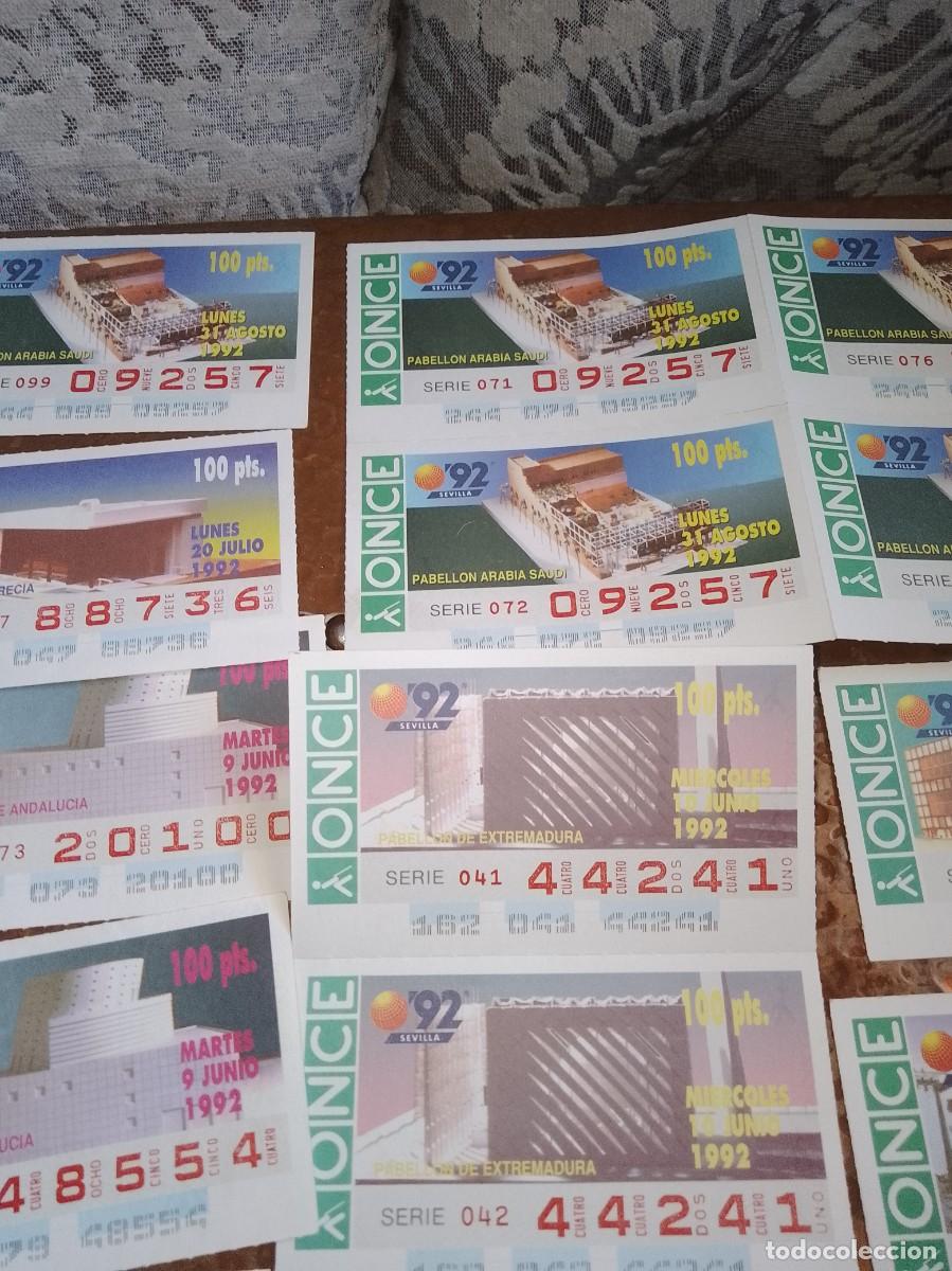 Cupones ONCE: Lote 29 cupones once 1992 Expo - Foto 4
