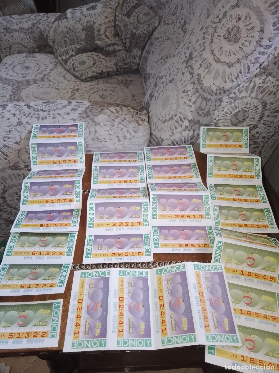 Cupones ONCE: Lote de 30 cupones juegos paral&iacute;mpicos a&ntilde;o 92