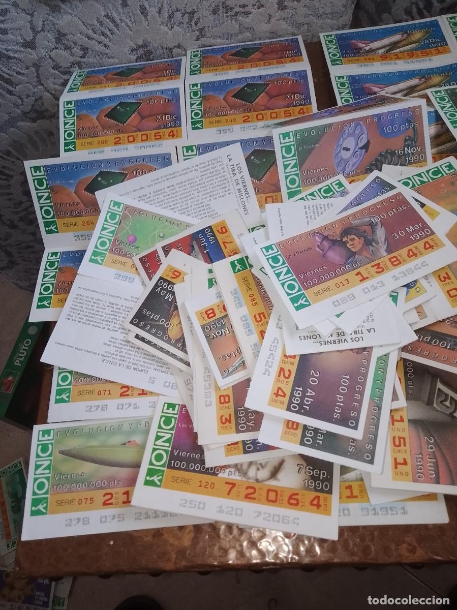 Cupones ONCE: Lote de 175 cupones evoluci&oacute;n y progreso 1990 - Foto 3
