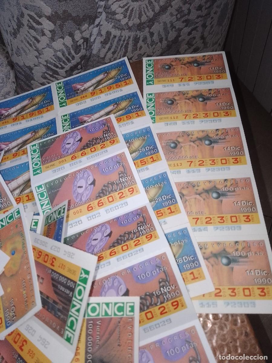 Cupones ONCE: Lote de 175 cupones evoluci&oacute;n y progreso 1990 - Foto 4