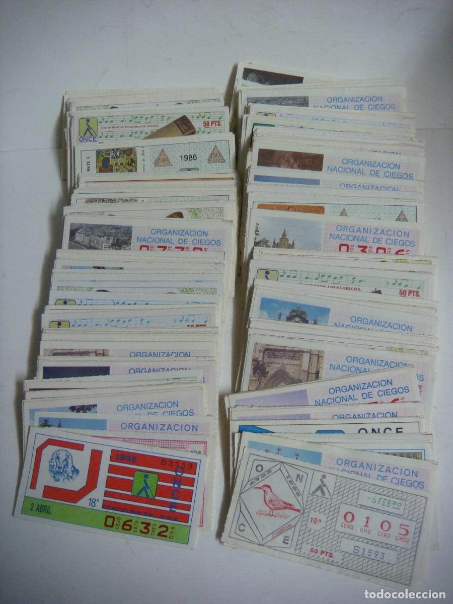Cupones ONCE: CUPONES DE LA ONCE LOTE DE 613 CUPONES DE N&ordm; BAJOS TODOS DIFERENTES 4 CIFRAS-LOTE N&ordm;-1