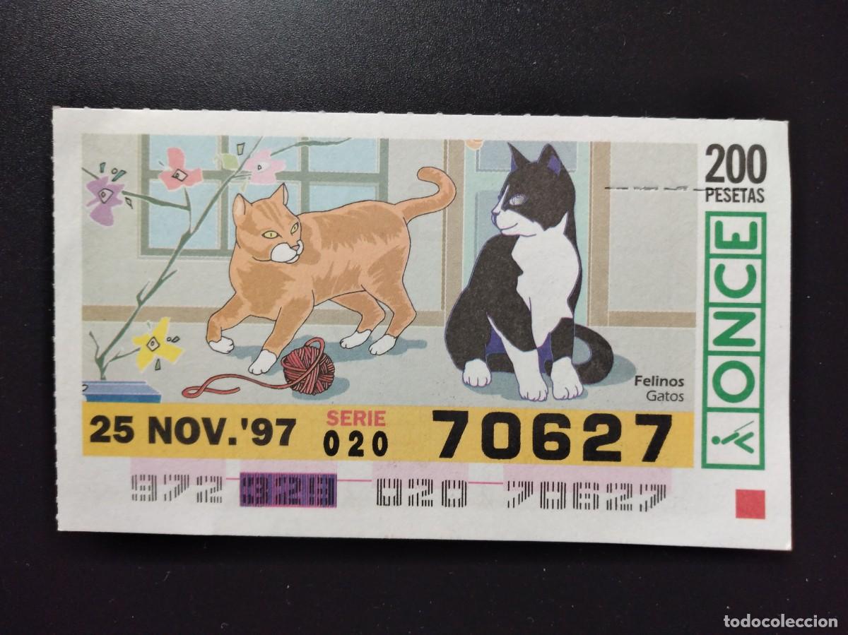 Cupones ONCE: CUP&Oacute;N ONCE FELINOS GATOS 25 NOVIEMBRE 97 1997 70627