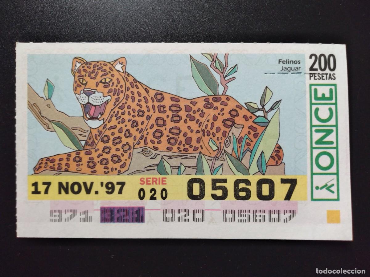 Cupones ONCE: CUP&Oacute;N ONCE FELINOS JAGUAR 17 NOVIEMBRE 97 1997 05607