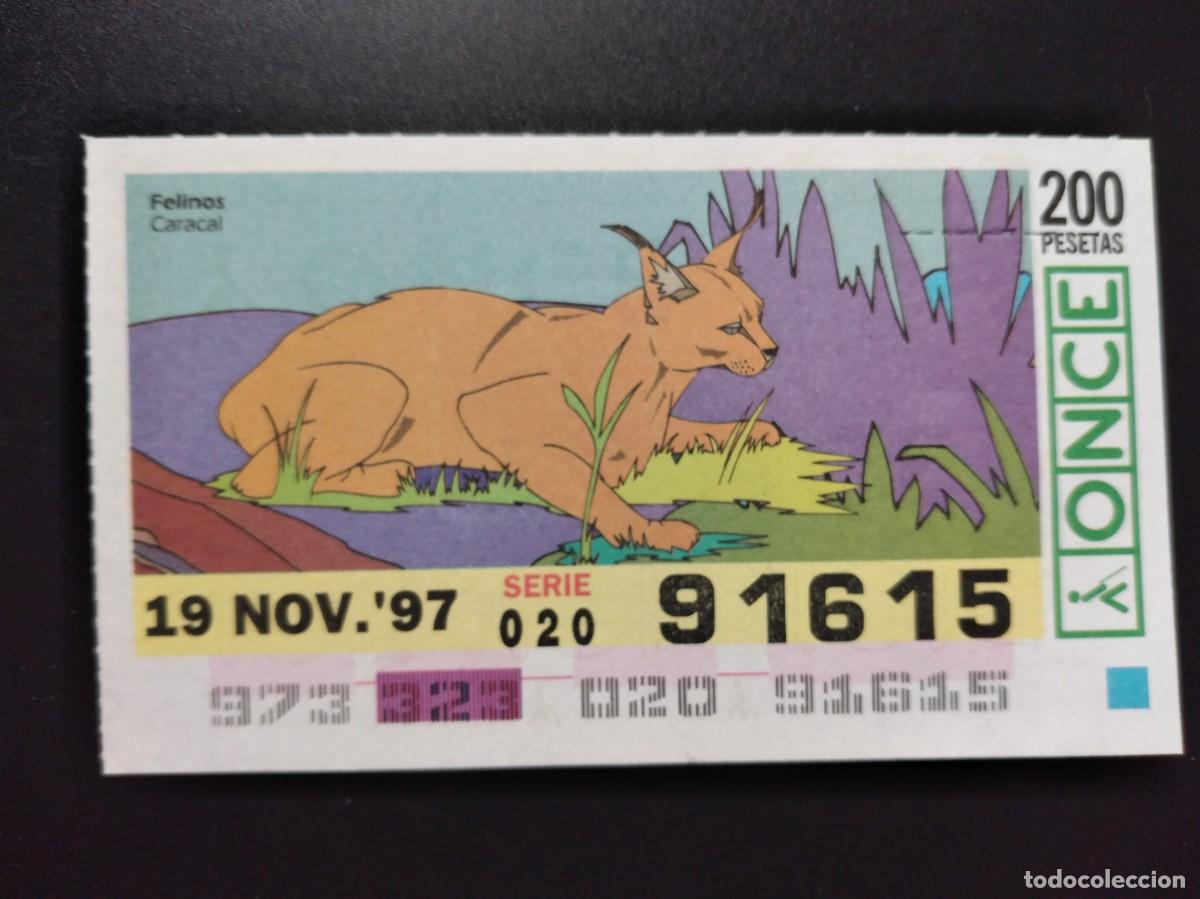 Cupones ONCE: CUP&Oacute;N ONCE FELINOS CARACAI 19 NOVIEMBRE 97 1997 91615