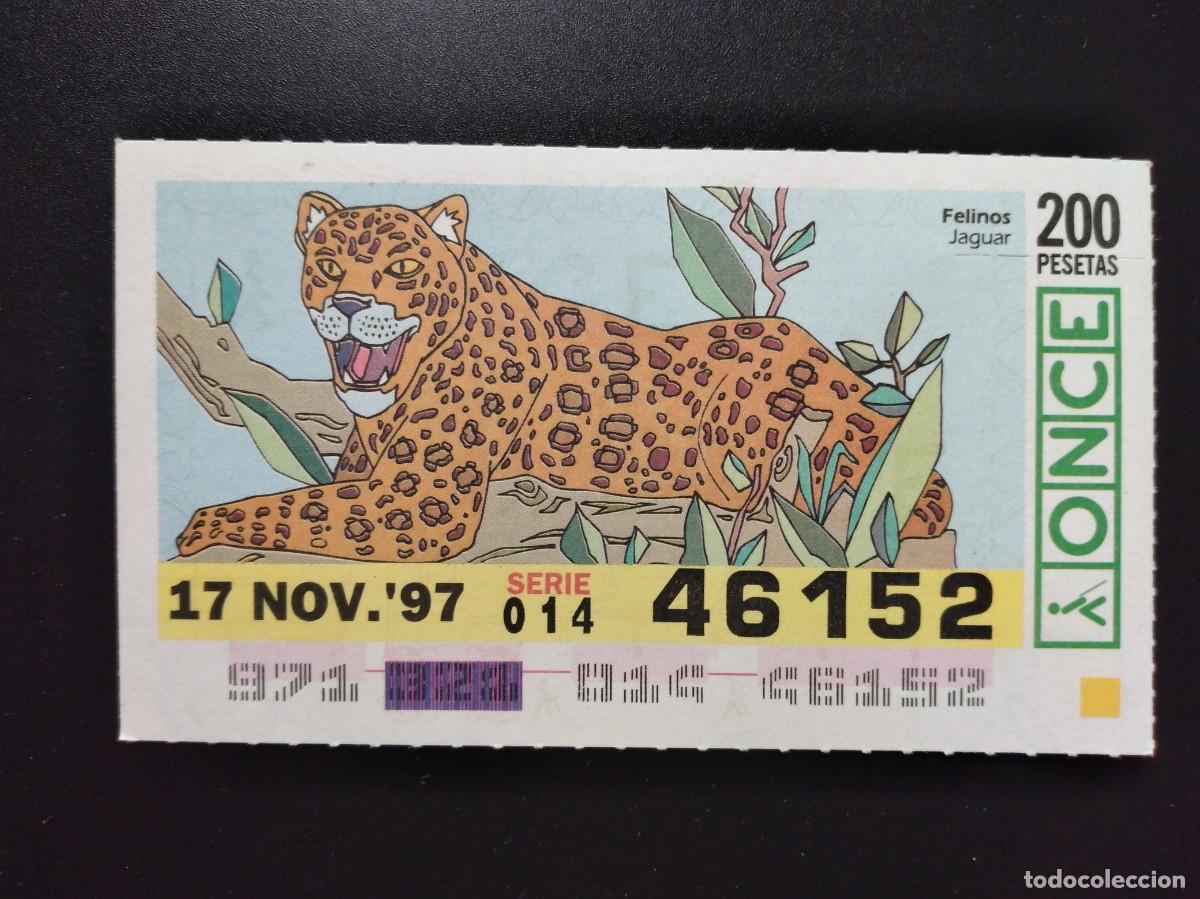 Cupones ONCE: CUP&Oacute;N ONCE FELINOS JAGUAR 17 NOVIEMBRE 97 1997 46152