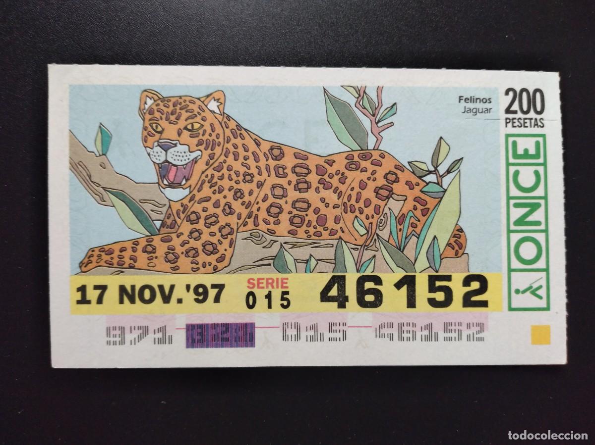 Cupones ONCE: CUP&Oacute;N ONCE FELINOS JAGUAR 17 NOVIEMBRE 97 1997 46152