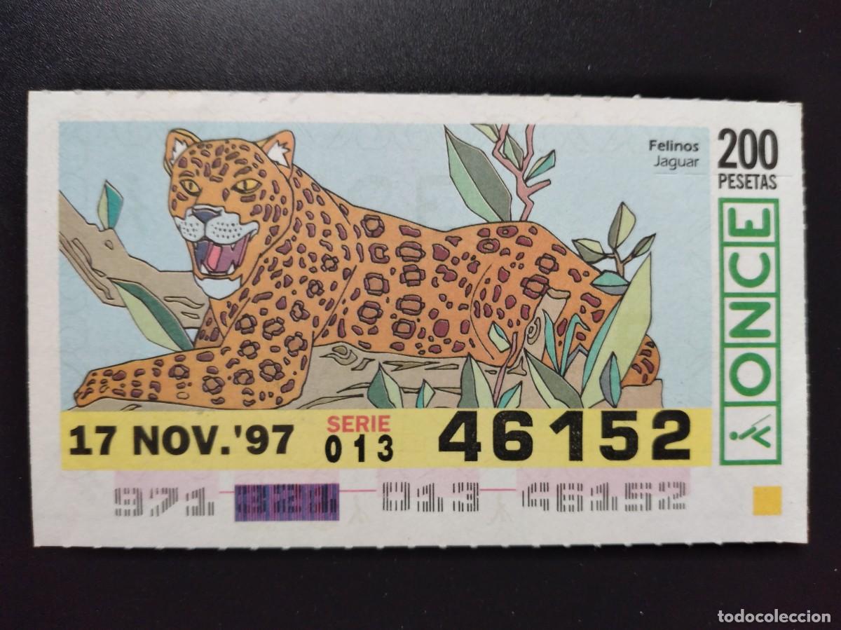Cupones ONCE: CUP&Oacute;N ONCE FELINOS JAGUAR 17 NOVIEMBRE 97 1997 46152