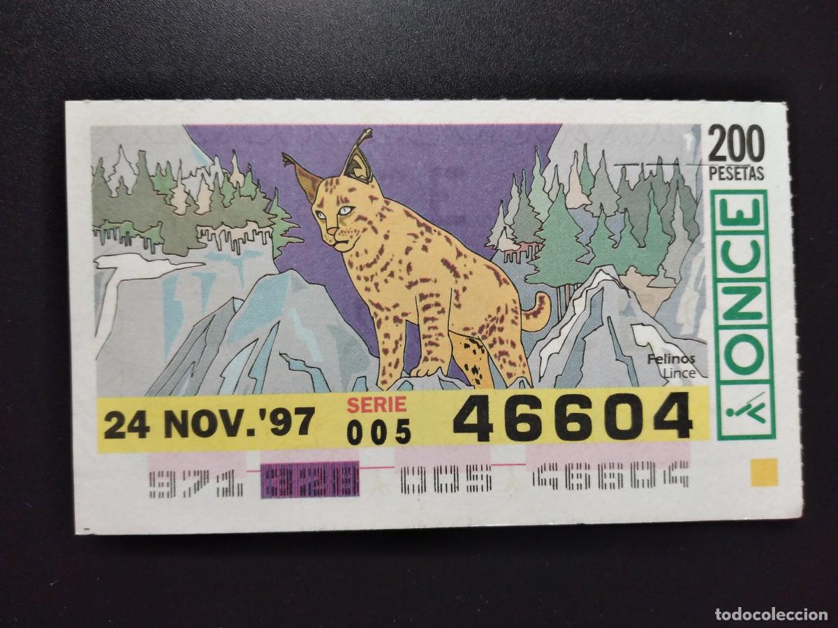 Cupones ONCE: CUP&Oacute;N ONCE FELINOS LINCE 24 NOVIEMBRE 97 1997 46604