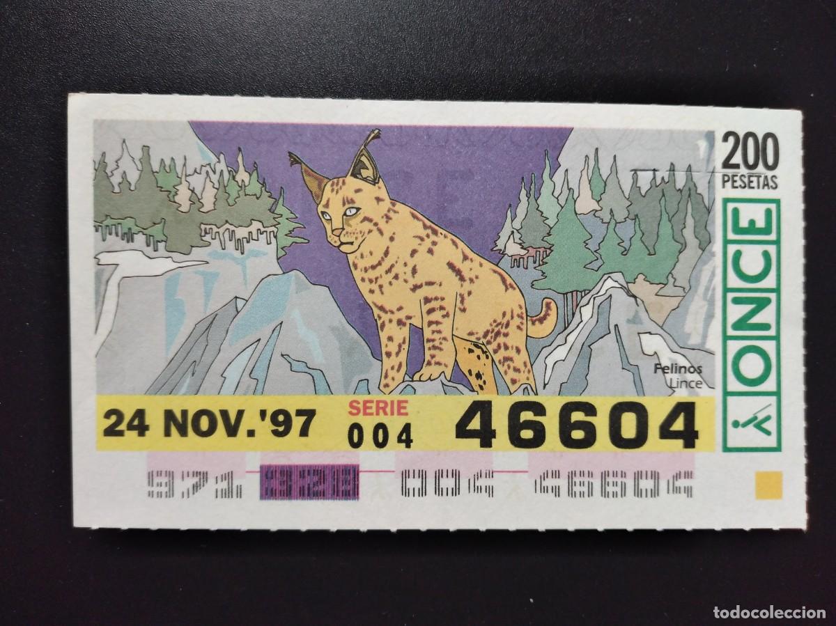 Cupones ONCE: CUP&Oacute;N ONCE FELINOS LINCE 24 NOVIEMBRE 97 1997 46604