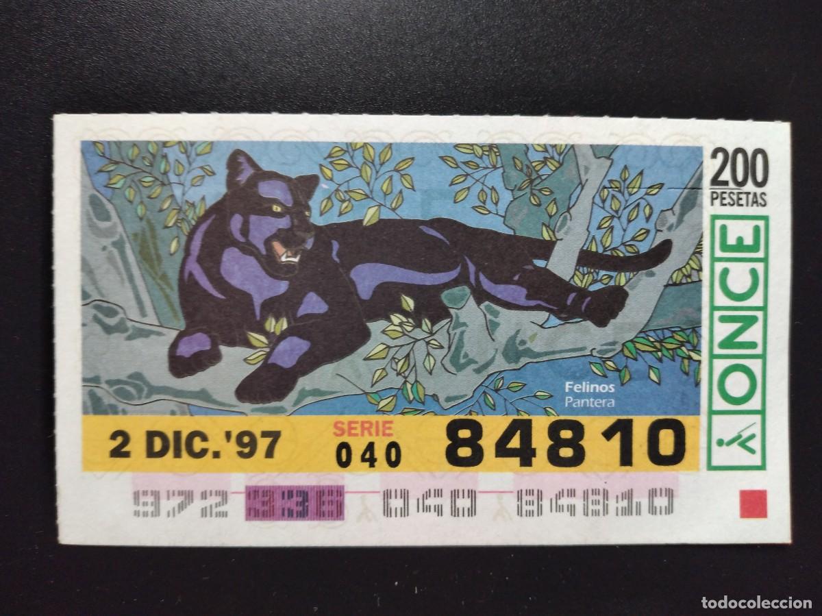 Cupones ONCE: CUP&Oacute;N ONCE FELINOS PANTERA 2 DICIEMBRE 97 1997 84810