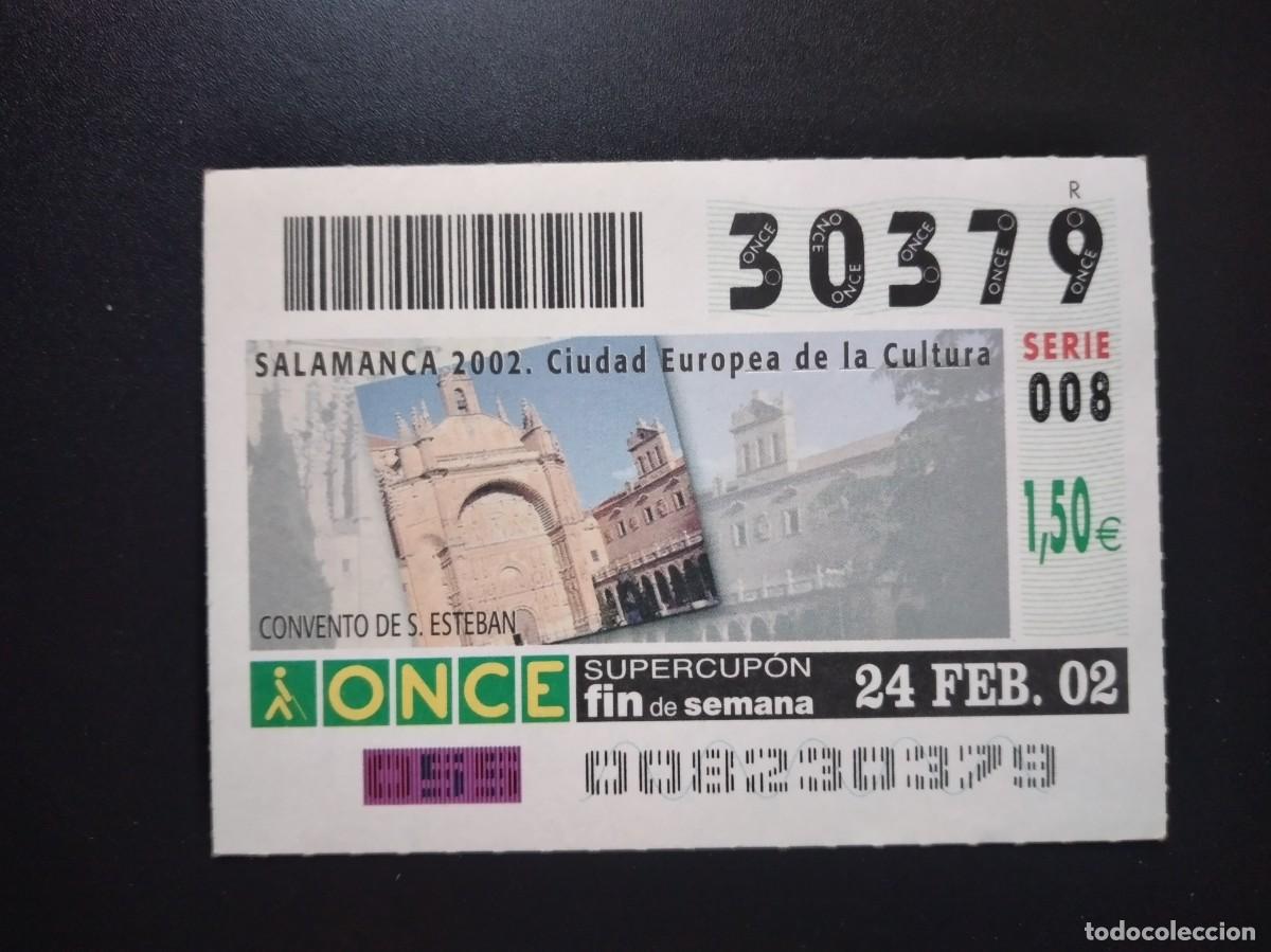 Cupones ONCE: CUP&Oacute;N ONCE SALAMANCA CONVENTO DE SAN ESTEBAN 24 FEBRERO 02 2002 30379