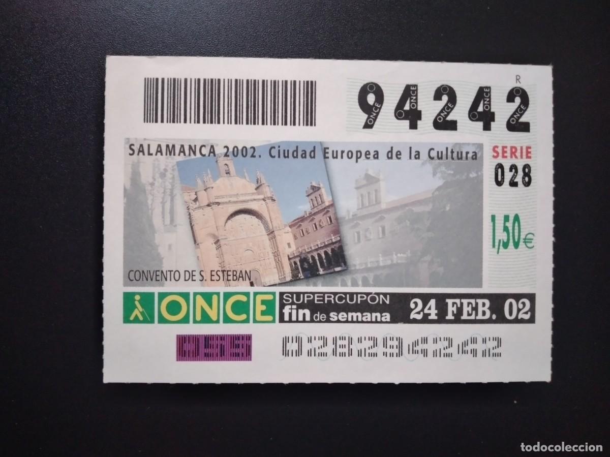 Cupones ONCE: CUP&Oacute;N ONCE SALAMANCA CONVENTO DE SAN ESTEBAN 24 FEBRERO 02 2002 94242