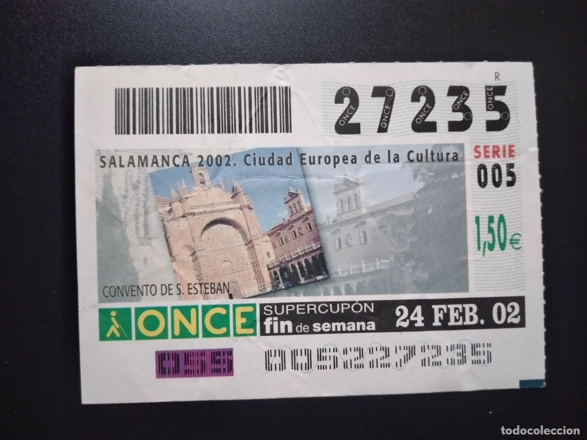 Cupones ONCE: CUP&Oacute;N ONCE SALAMANCA CONVENTO DE SAN ESTEBAN 24 FEBRERO 02 2002 27235