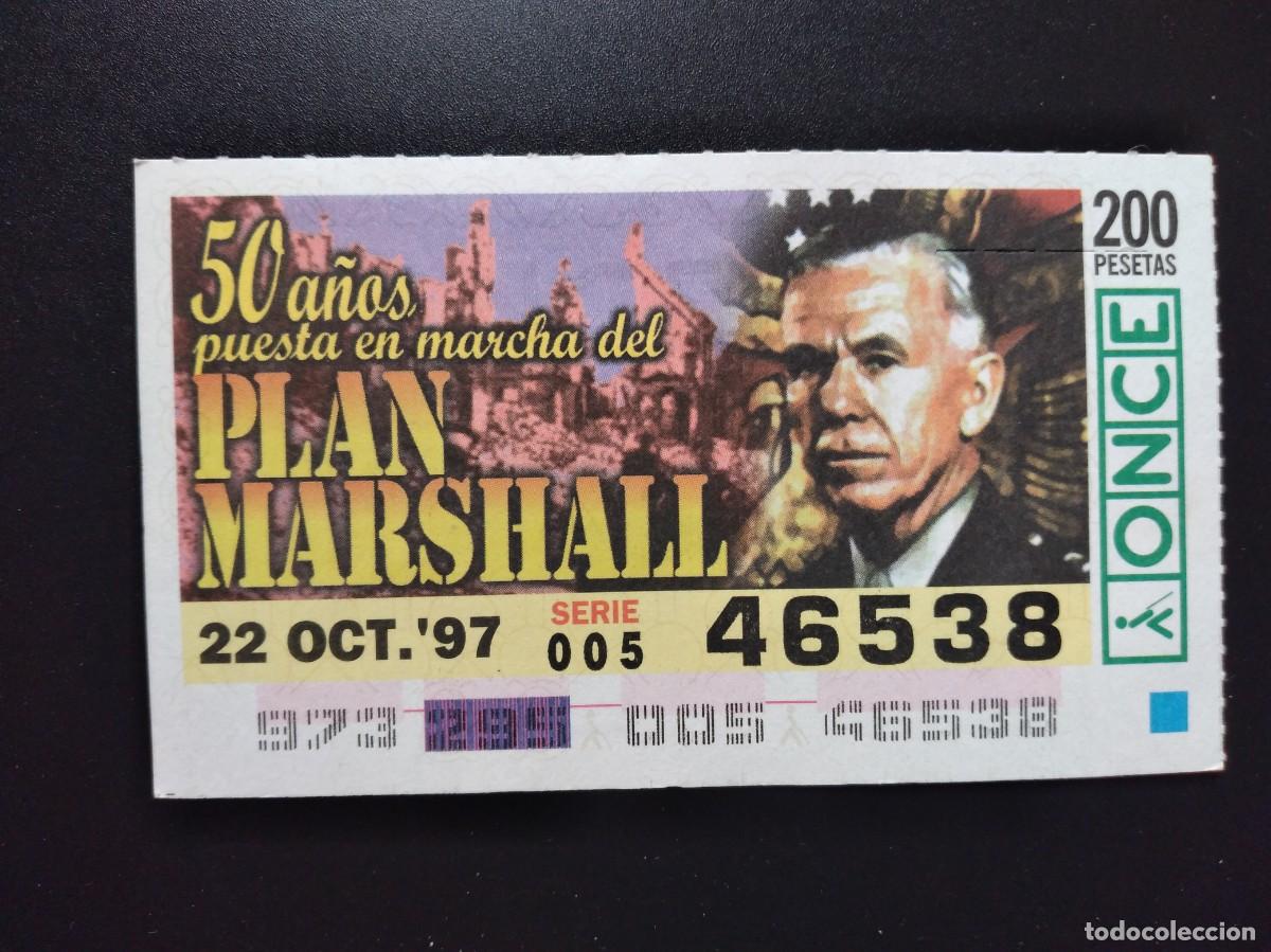 Cupones ONCE: CUP&Oacute;N ONCE 50 A&Ntilde;OS PUESTA EN MARCHA DEL PLAN MARSHALL 22 OCTUBRE 97 1997 46538