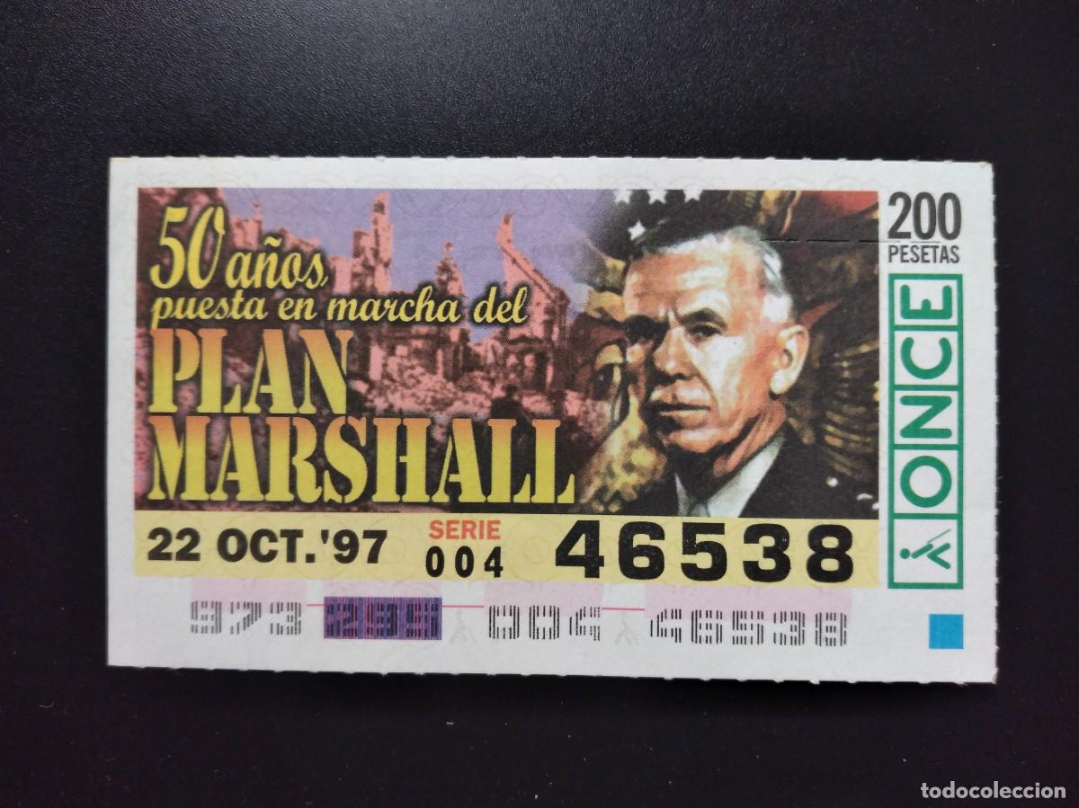 Cupones ONCE: CUP&Oacute;N ONCE 50 A&Ntilde;OS PUESTA EN MARCHA DEL PLAN MARSHALL 22 OCTUBRE 97 1997 46538