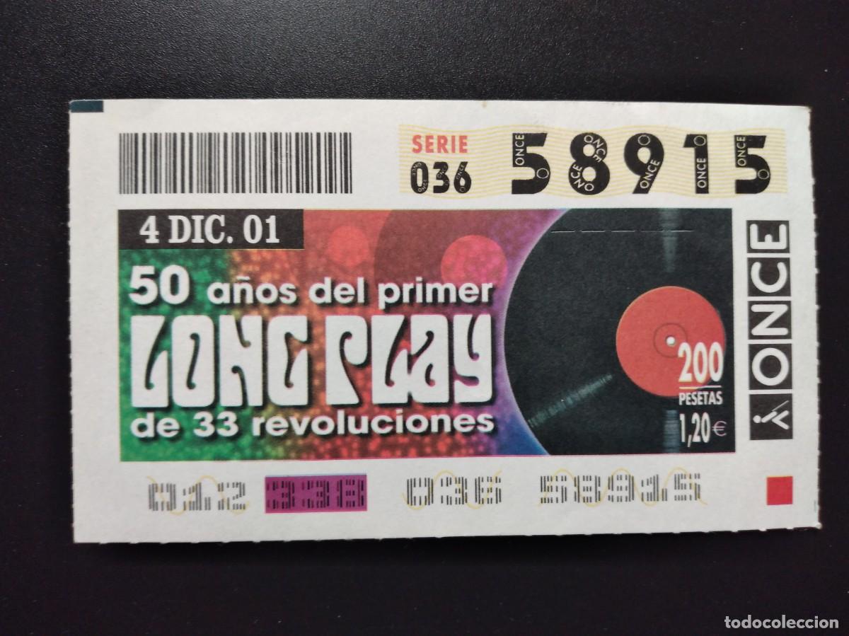 Cupones ONCE: CUP&Oacute;N ONCE 50 A&Ntilde;OS DEL PRIMER LONG PLAY LP 33 REVOLUCIONES 4 DICIEMBRE 01 2001 58915