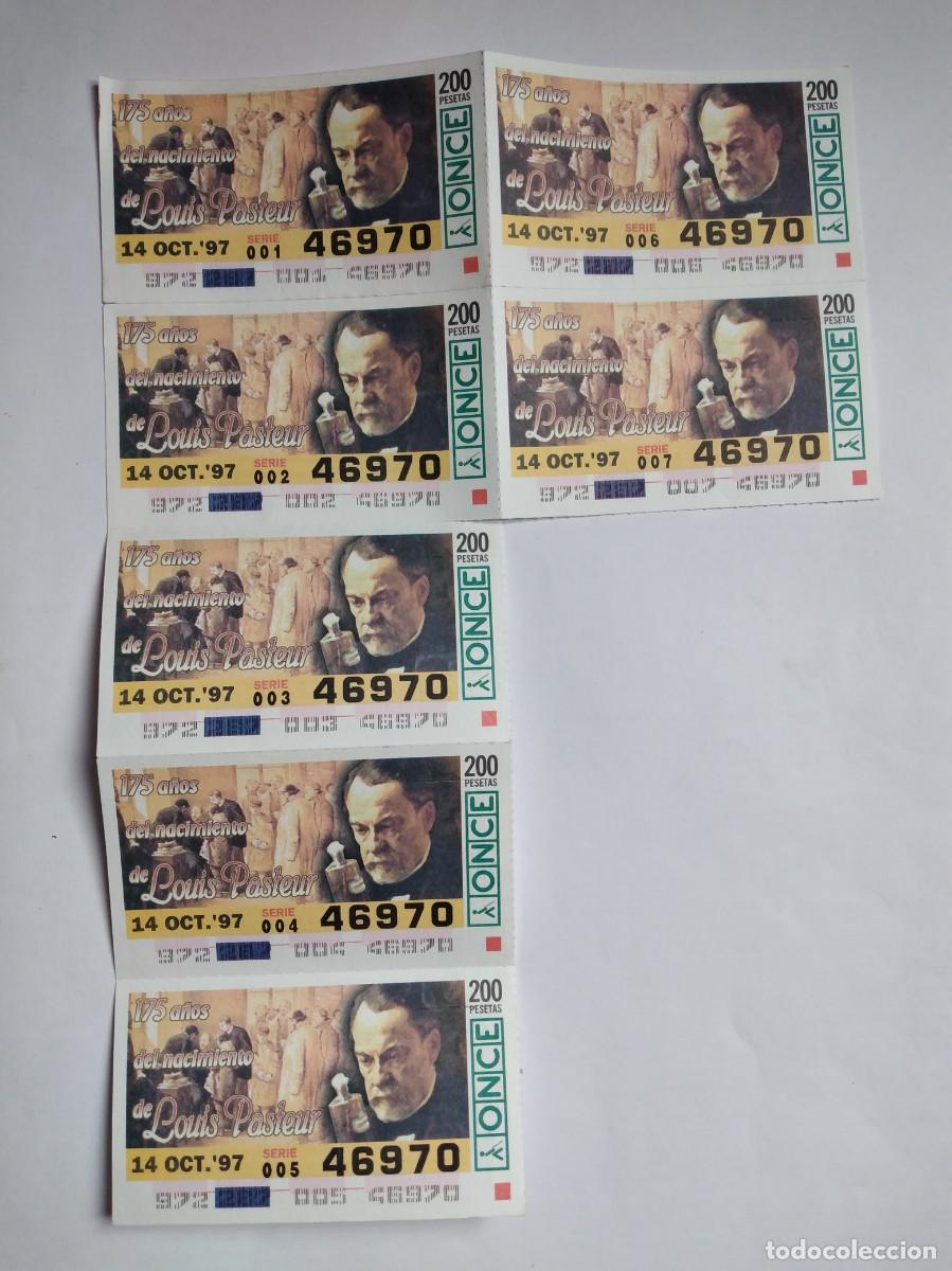 Cupones ONCE: 7 CUP&Oacute;N ONCE LOUIS PASTEUR 175 A&Ntilde;OS NACIMIENTO 14 OCTUBRE 97 1997 46970