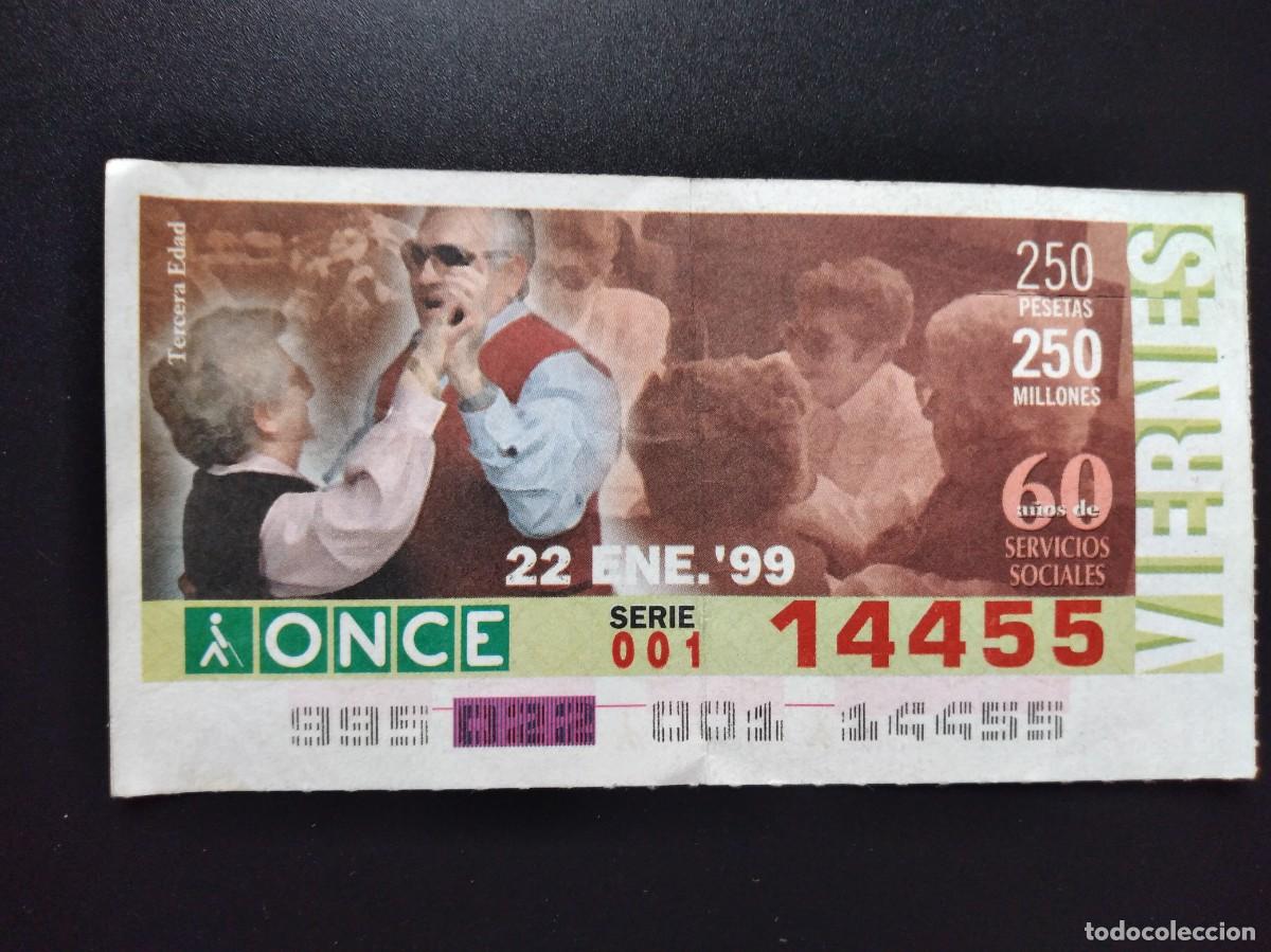 Cupones ONCE: CUP&Oacute;N ONCE 60 A&Ntilde;OS DE SERVICIOS SOCIALES 22 ENERO 99 1999 14455