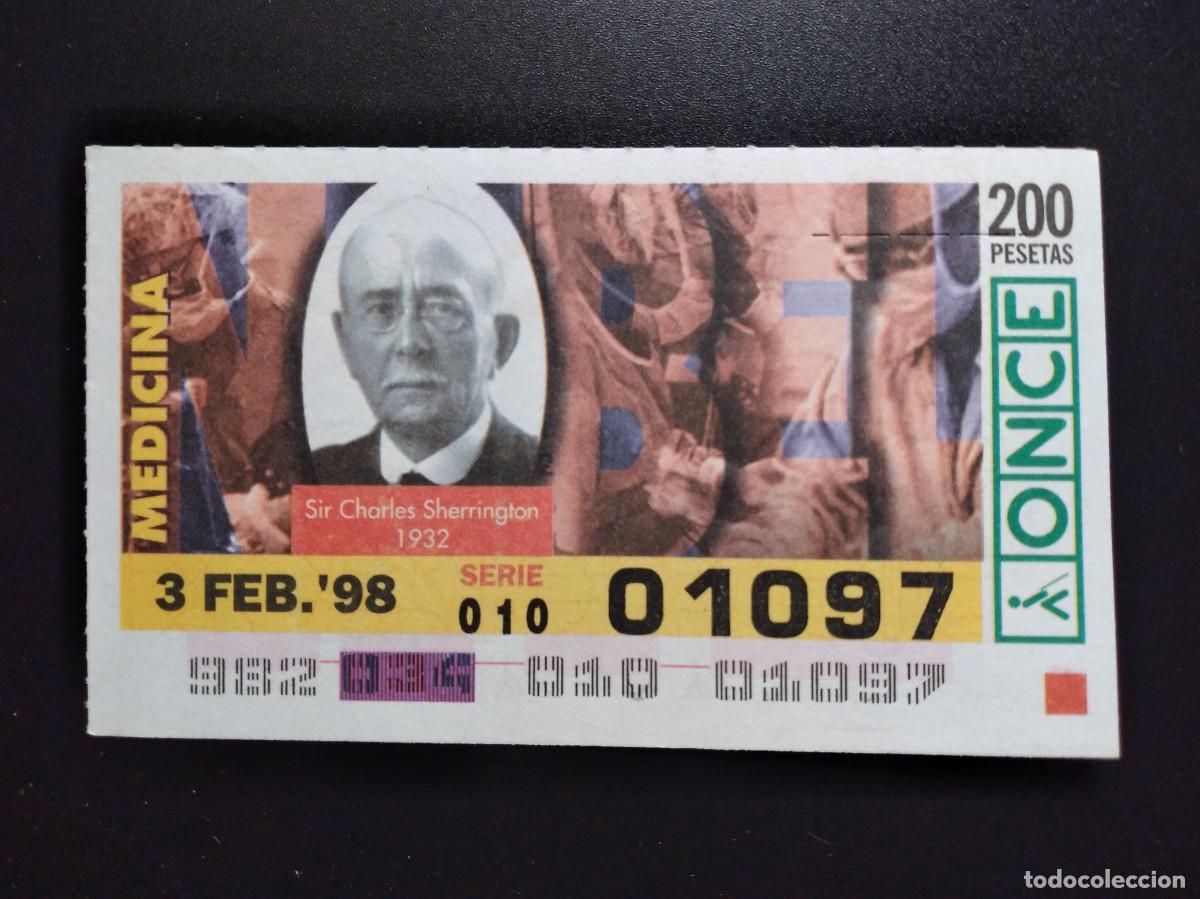 Cupones ONCE: CUP&Oacute;N ONCE PREMIOS NOBEL MEDICINA SIR CHARLES SHERRINGTON 1932 3 FEBRERO 98 1998 01097