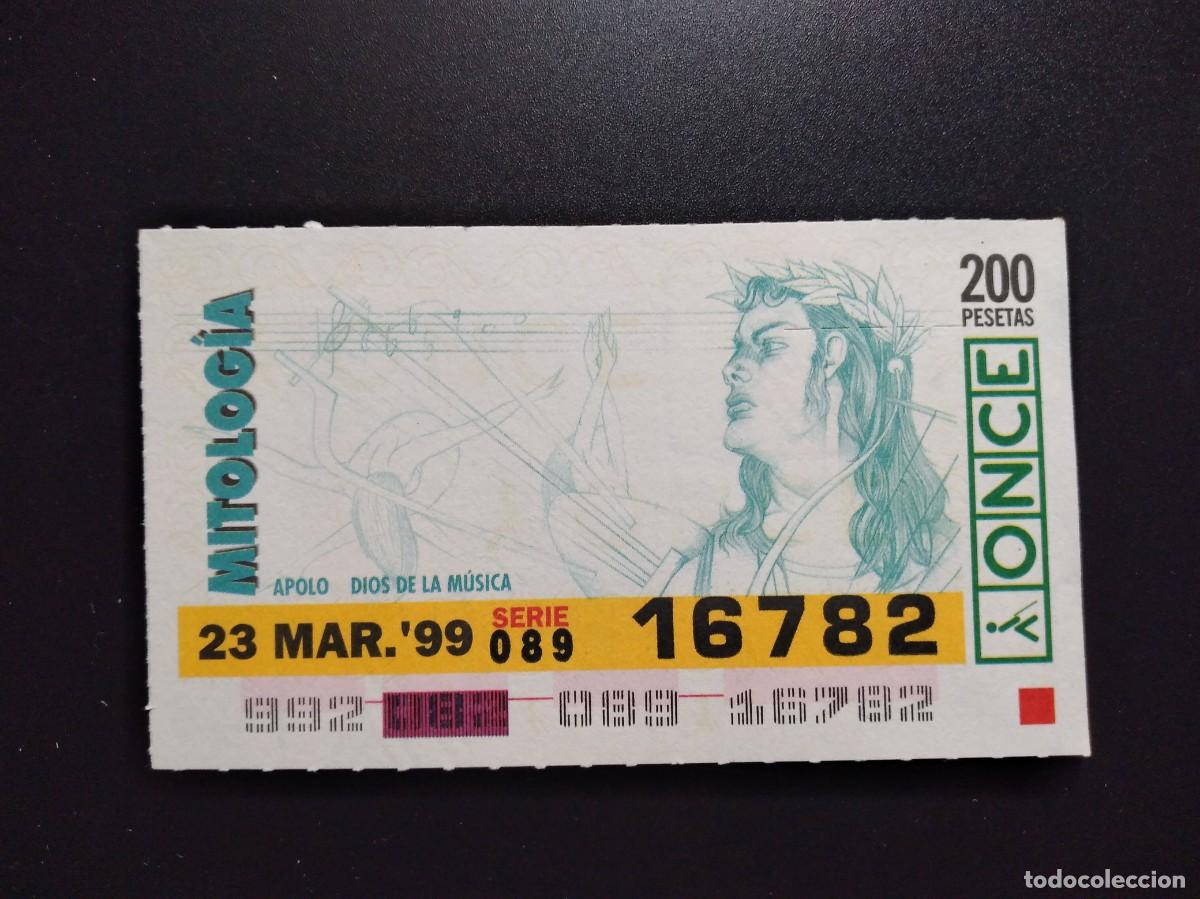 Cupones ONCE: CUP&Oacute;N ONCE MITOLOG&Iacute;A APOLO DIOS DE LA M&Uacute;SICA 23 MARZO 99 1999 16782