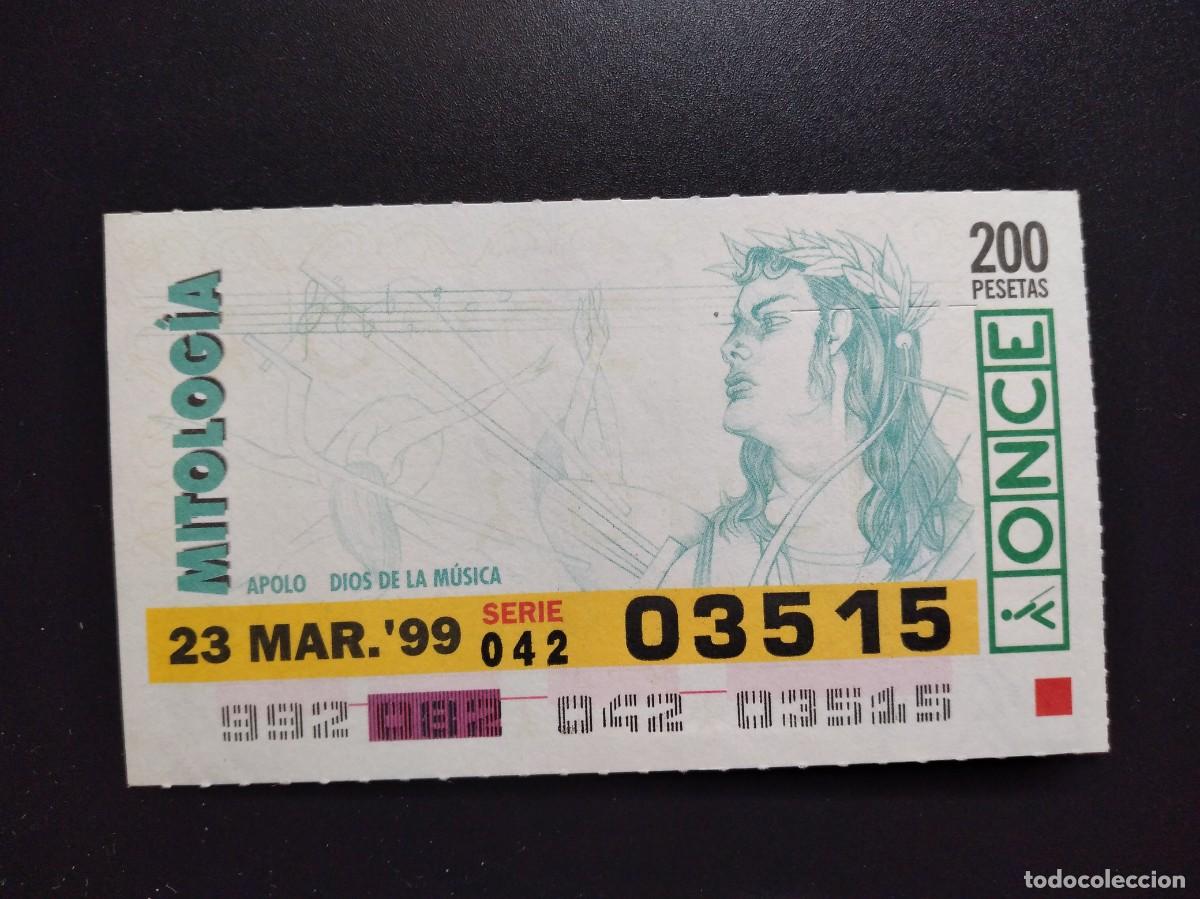 Cupones ONCE: CUP&Oacute;N ONCE MITOLOG&Iacute;A APOLO DIOS DE LA M&Uacute;SICA 23 MARZO 99 1999 03515