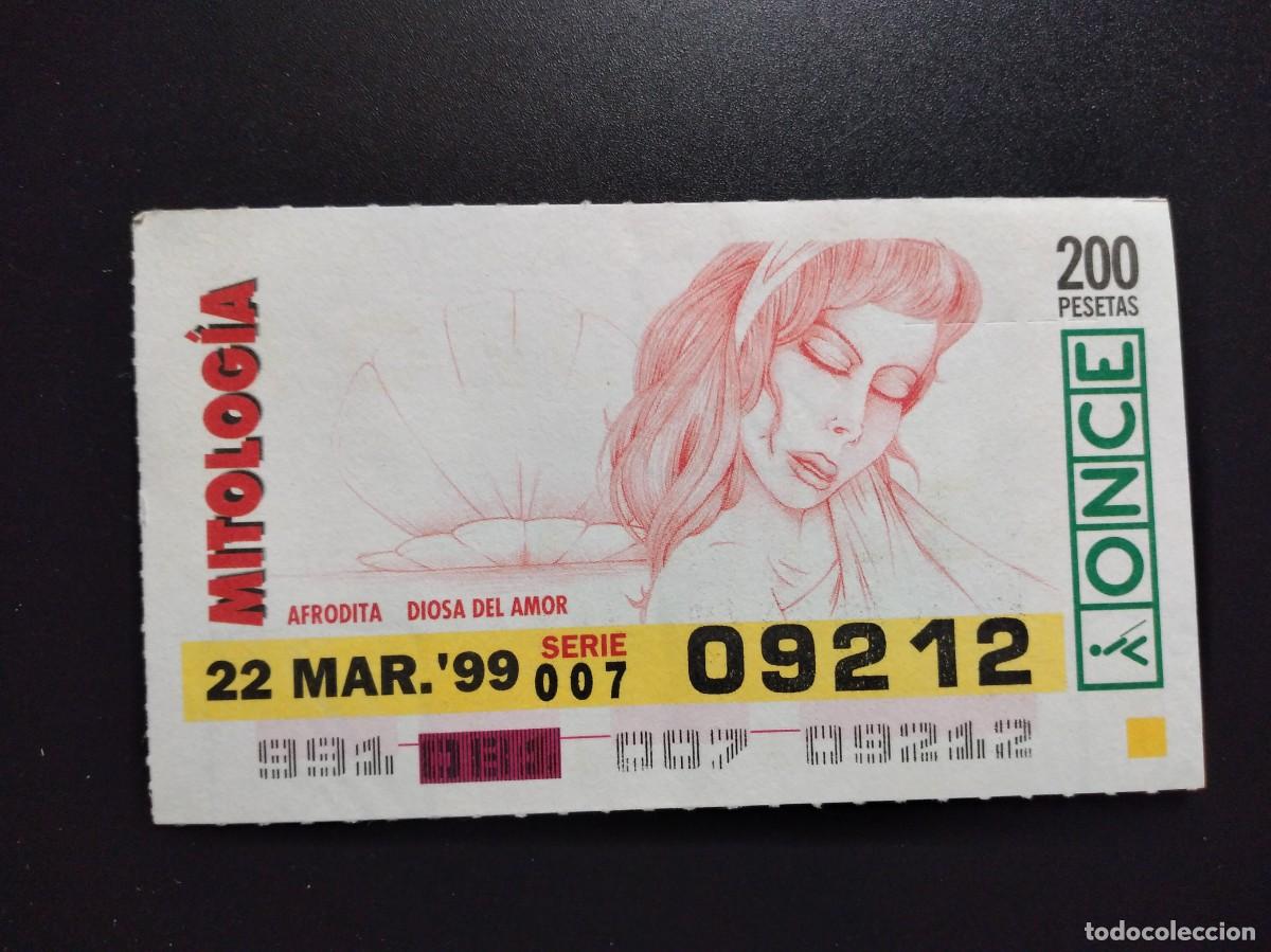 Cupones ONCE: CUP&Oacute;N ONCE MITOLOG&Iacute;A AFRODITA DIOSA DEL AMOR 22 MARZO 99 1999 09212