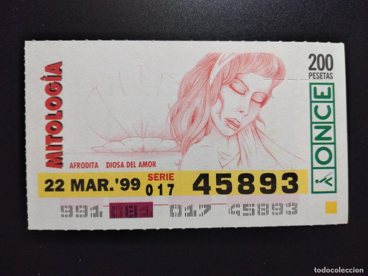 Cupones ONCE: CUP&Oacute;N ONCE MITOLOG&Iacute;A AFRODITA DIOSA DEL AMOR 22 MARZO 99 1999 45893