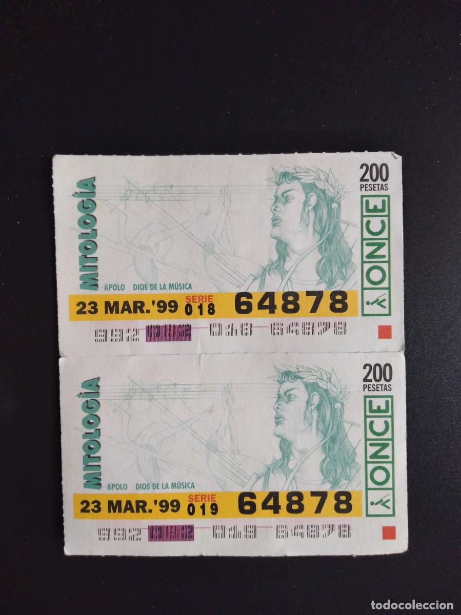 Cupones ONCE: CUP&Oacute;N ONCE MITOLOG&Iacute;A APOLO DIOS DE LA M&Uacute;SICA 23 MARZO 99 1999 64878