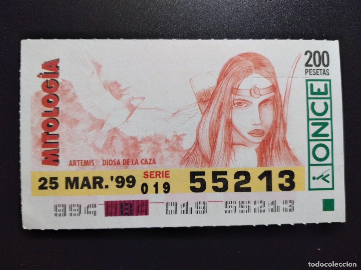 Cupones ONCE: CUP&Oacute;N ONCE MITOLOG&Iacute;A ARTEMIS DIOSA DE LA CAZA 25 MARZO 99 1999 55213