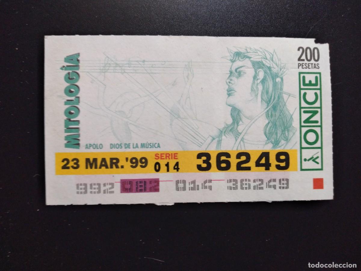 Cupones ONCE: CUP&Oacute;N ONCE MITOLOG&Iacute;A APOLO DIOS DE LA M&Uacute;SICA 23 MARZO 99 1999 36249